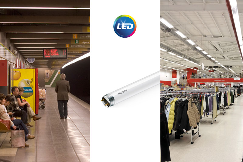 Икономичност и светлина с естествен ефект с тръбни LED лампи Philips EcoFit LED